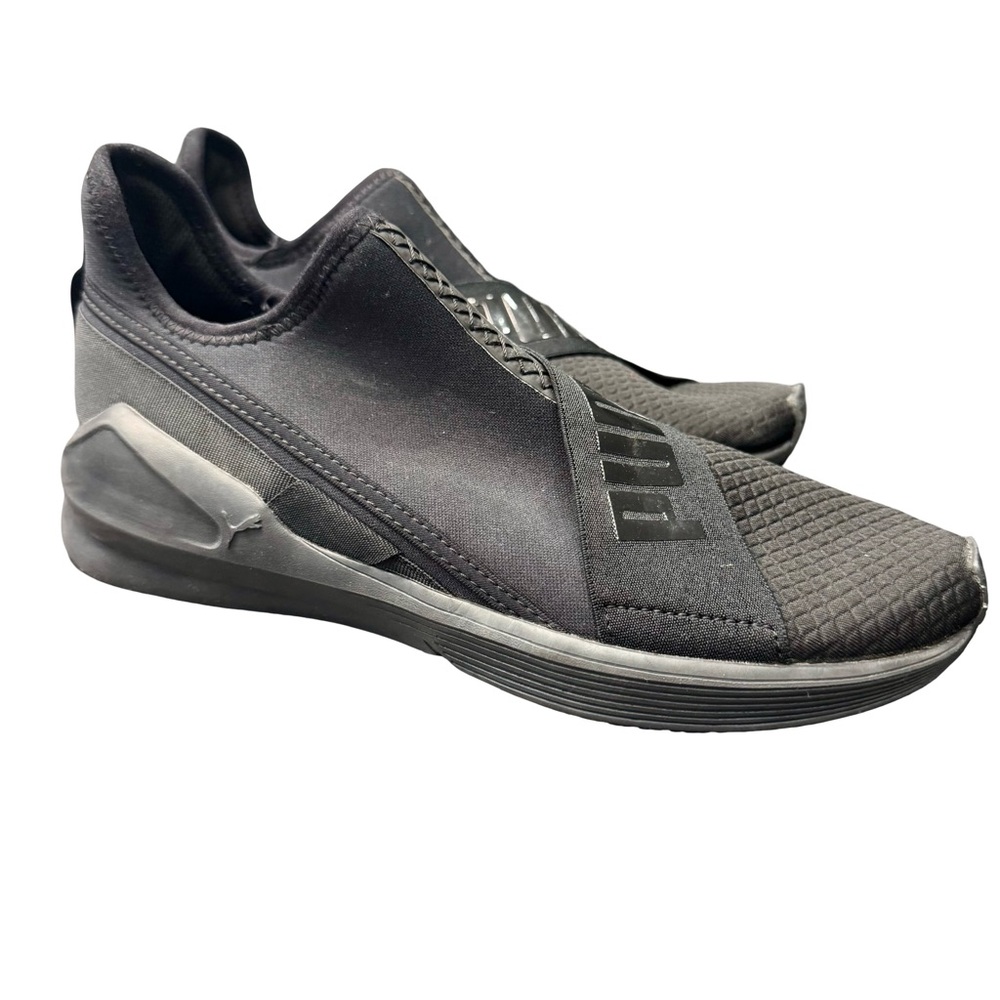 Puma Womens 8 Black Slip-On Sneakers Casual Comfort Streetwear Shoes